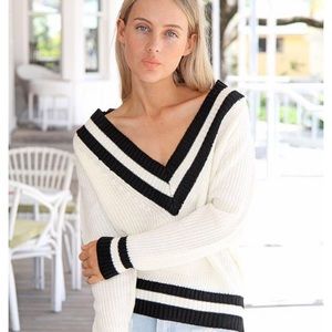 Varsity V-Neck Sweater